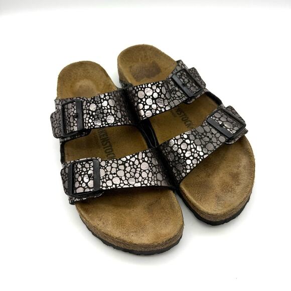 Birkenstock Arizona Metallic Stone Sandals in Bronze EU40 NARROW WIDTH US 9-9.5 - Picture 2 of 13